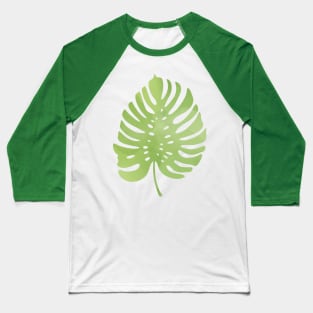 Tropical green Monstera leaf Baseball T-Shirt